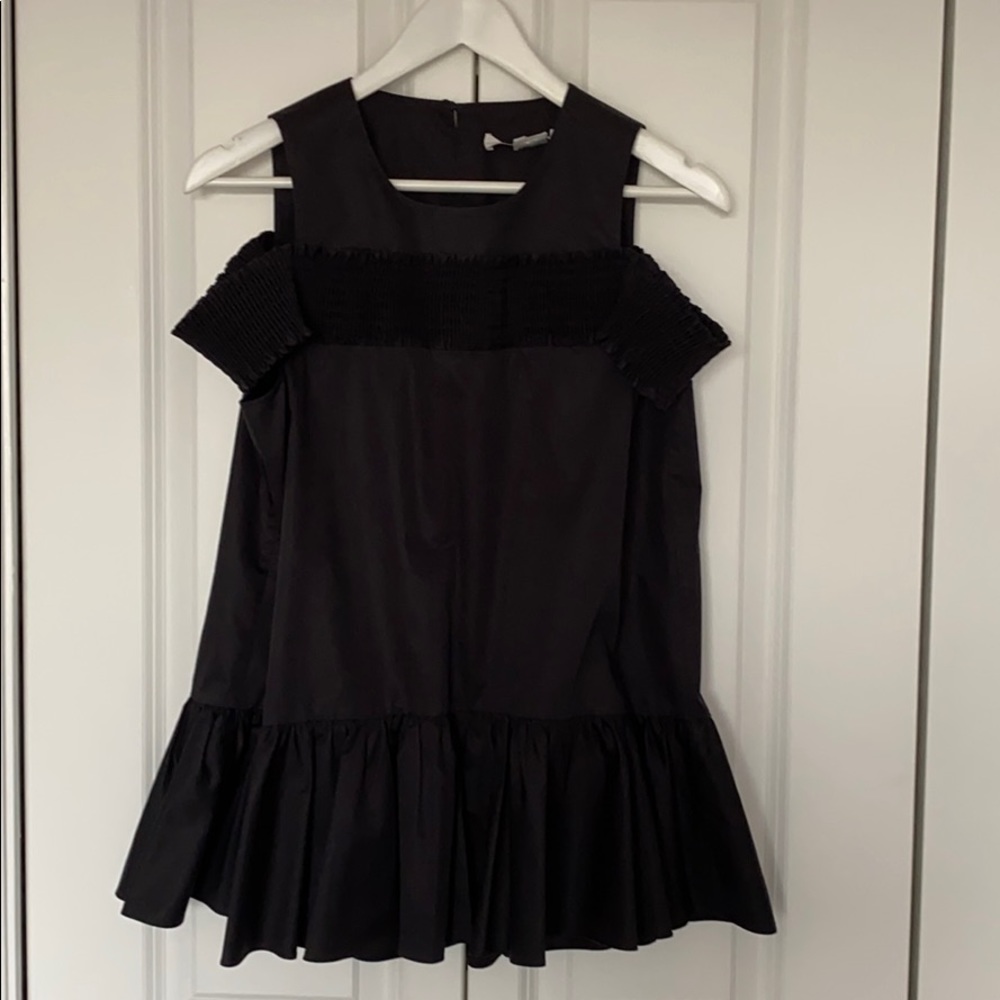 Tibi poplin elastic blouse